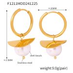 color: F1211-Gold Earrings