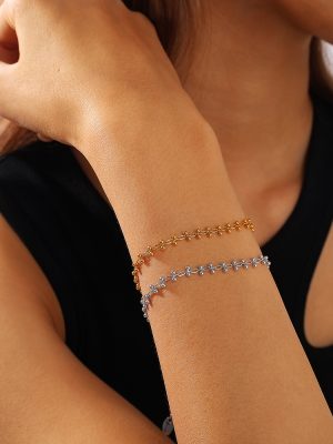 New Basic Style Simple Stitching Small Beads Bracelet Stainless Steel All-Match Daily Bracelet