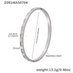 color: Z091-Steel Color Zircon Bangle