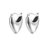color: Steel Color Cast Polished Earrings MS-052