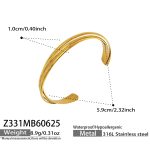 color: Z331-Three Layer Interwoven Gold Bangle