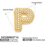 color: D450-Letter P Gold Pendant