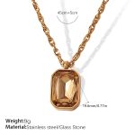 color: XL426CCG Champagne Stone Gold Necklace