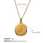 color: XL444WEG3 Aries Gold Necklace