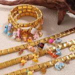 French New Bracelet DIY Pendant Multi-Element Light Luxury Cartoon Dripping Oil Ornament Women