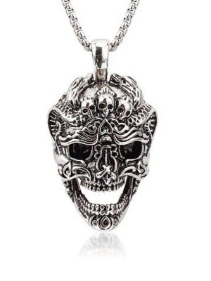 New Accessories Stainless Steel Pendant Men's Hip Hop Punk Skull Necklace