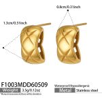 color: F1003-Gold Earrings