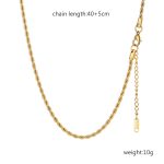 color: 3.0 Twist Chain Gold C-005