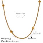 color: XL567G1.3MM Snake Bone Clip Ball Chain
