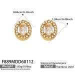 color: F889-Oval Clear Crystal Zircon