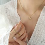 color: RP016-M Letter Gold Necklace 40+5cm