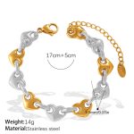 color: SL422SG Two-tone Gold Color Bracelet