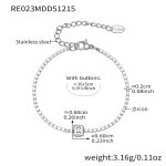 color: RE023-B Letter Steel Color Bracelet 16+5cm