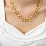 color: P682-Gold Necklace -40+5cm