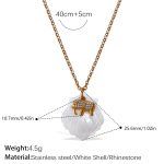 color: XL535-PJ575WEG White Shell Necklace