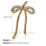 color: PJ498WEG White Rhinestone Gold Pendant