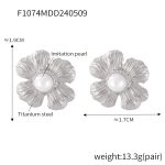 color: F1074-Steel Color Earrings