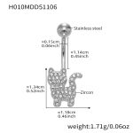 color: H010-Steel Color Post Length 11.4mm Post Thickness 1.55mm