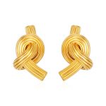 color: Cast Plum Blossom Knotted Earrings Gold