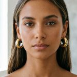 Stainless Steel Color Matching C- Shaped Detachable Earrings Women's High-Grade Mild Luxury Retro Earrings
