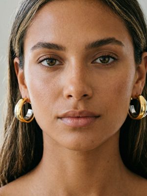 Stainless Steel Color Matching C- Shaped Detachable Earrings Women's High-Grade Mild Luxury Retro Earrings