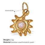 color: PJ540WEG White Bead Gold Pendant