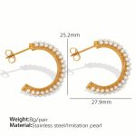 color: EH265 Acrylic Bead Gold Earrings