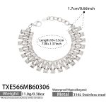 color: TXE566-Steel Color Bracelet 18+3.5cm