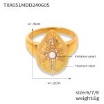color: TXA051-Gold Ring -Size 6