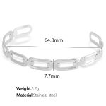 color: SZ174 Adjustable Silver Bangle