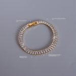 Marka French Light Luxury Ornament Full Rhinestone Zircon Bracelet Stainless Steel Material Girlfriends Bracelet College Entrance Examination Season