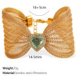 color: SL64 Light Green Zircon Gold Bracelet