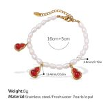 color: SL161RDG Cat's Eye Freshwater Pearl Bracelet
