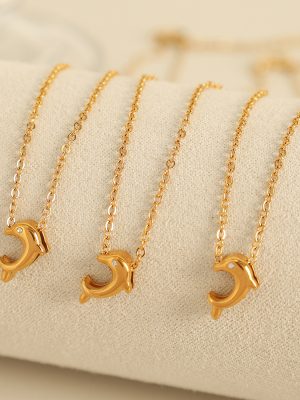 New Necklace Dolphin Pendant Simple Design High-End Jewelry All-Matching