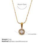 color: XL803WEG White Rhinestone Necklace