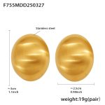 color: F755-Gold Matte Earrings