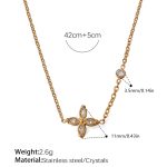 color: XL455WEG Crystal Stone Gold Necklace