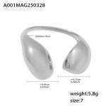 color: A001-Steel Color Ring / size: US 7