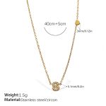 color: XL543WEGS Letter Necklace