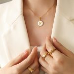 color: RP014-P Letter Gold Necklace -39+5cm