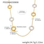 color: P932-Two-tone Gold Necklace 81+5cm