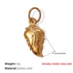 color: PJ270G Double-sided Hollow Gold Pendant