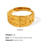 color: JZ97 US Size 7# Adjustable Gold Ring