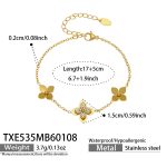 color: TXE535-Gold Bracelet 17+5cm