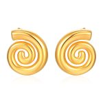 color: Rotating Pattern Spiral Pattern Earrings Gold