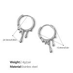 color: EH961S Silver Earrings