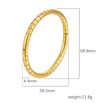 color: Size 13 Gold Stripes Bangle