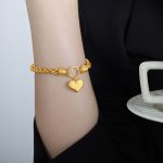 color: E471-Gold Bracelet -18+4cm