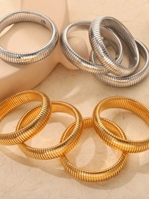 Goose Throat Bracelet Personalized Design Stainless Steel Gold-Plated Elastic Stripe Female Accessories Does Not Fade