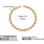 color: E199-Gold Bracelet 17cm